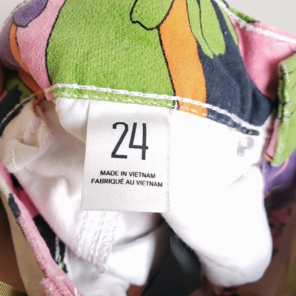 Bdg Size 24 Psychedelic Casual Cowboy Corduroy Pant Trippy Retro 70s Print - Picture 11 of 12